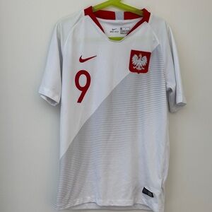 Nike Poland Soccer Team Jersey Youth Boys - Lewandowski- Poland #9
